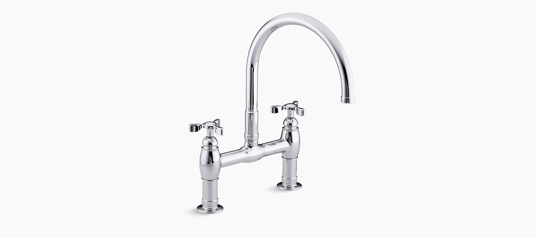 K 6130 3 Parq Deck Mount Bridge Kitchen Sink Faucet Kohler